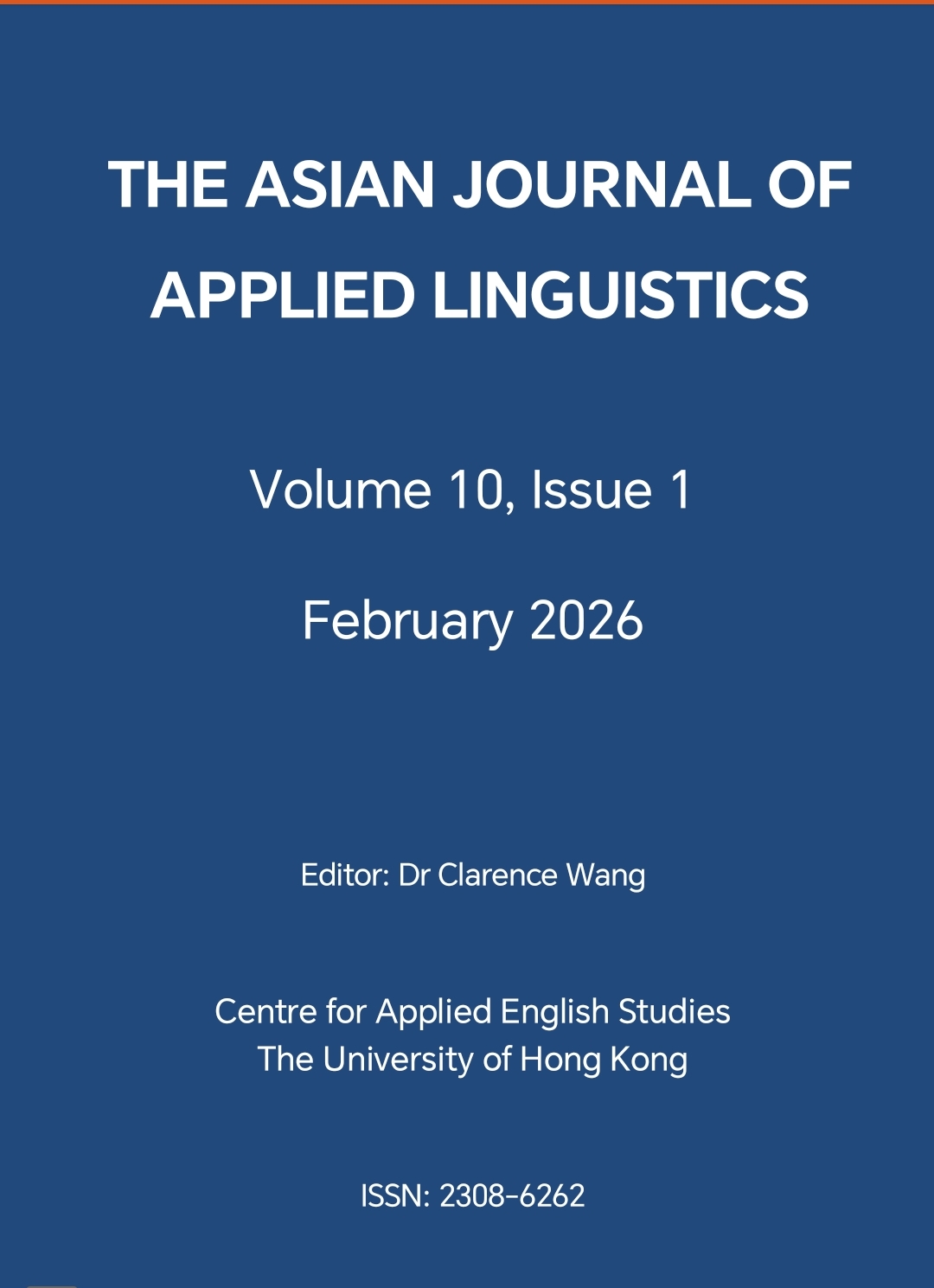 					View Vol. 10 No. 1 (2026): The Asian Journal of Applied Linguistics 
				