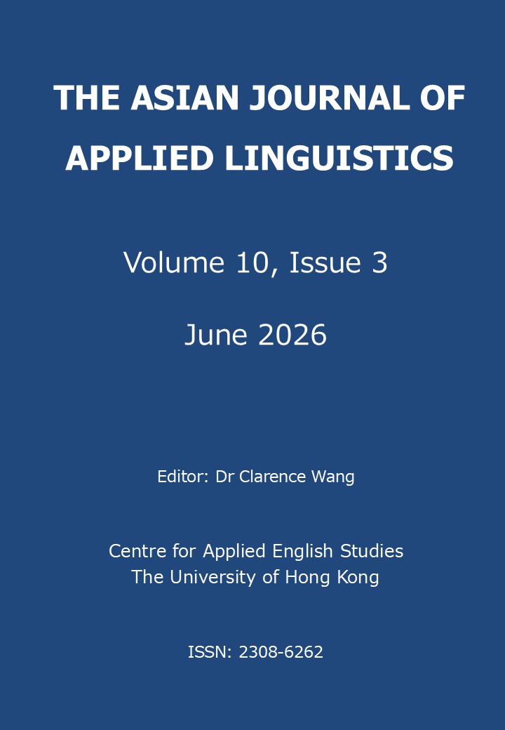 					View Vol. 10 No. 3 (2026): The Asian Journal of Applied Linguistics
				